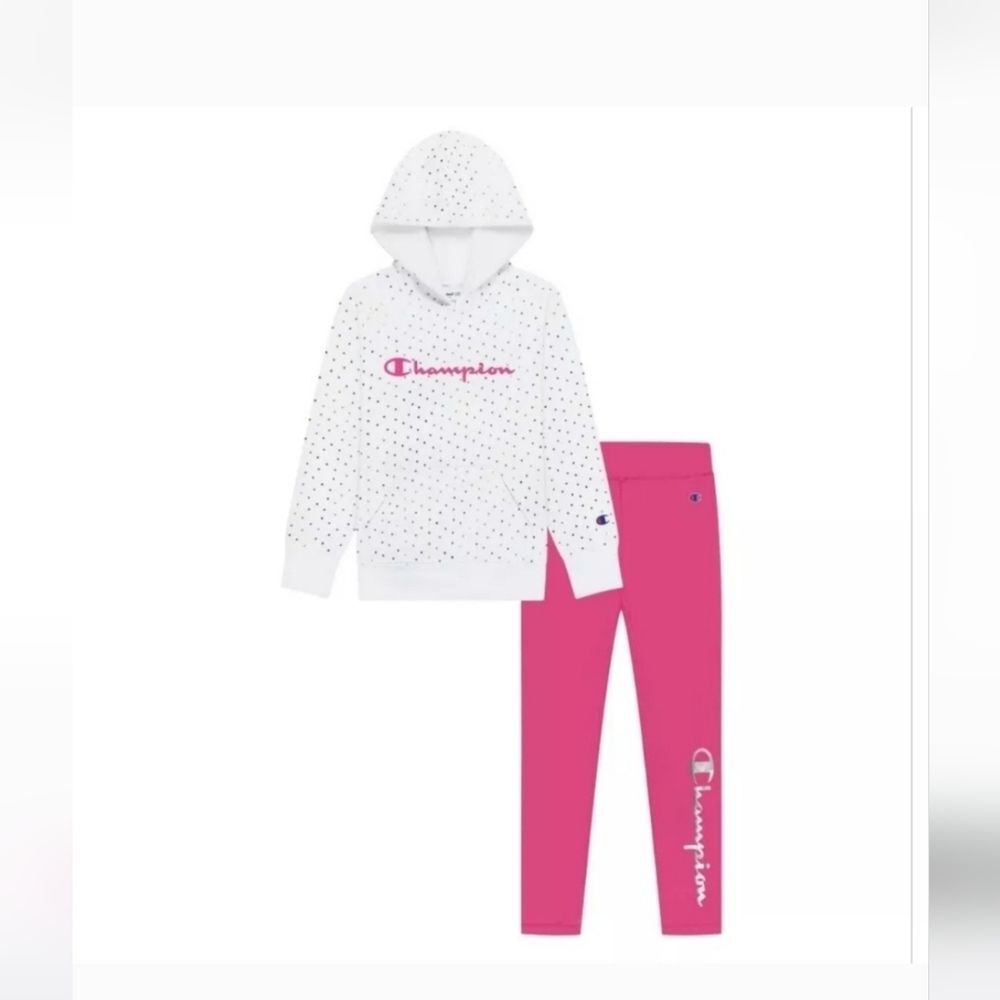 Champion Girl's 2 Piece Heavyweight  Hoodie & Legging Active Set New Size 8